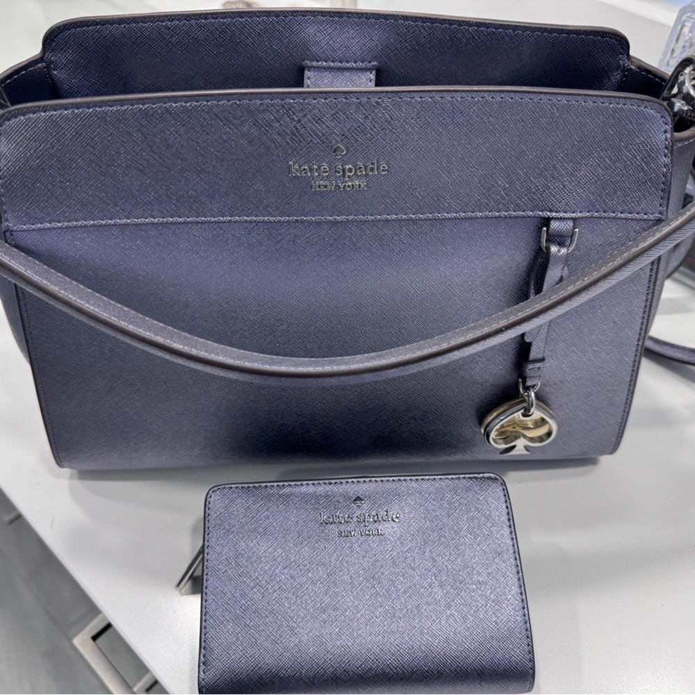 Kate Spade Midnight Blue Shoulder Bag and Wallet